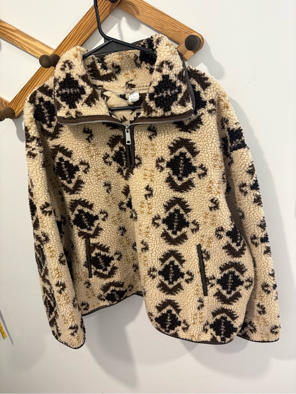 H&M Teddy Sherpa Quarter Zip